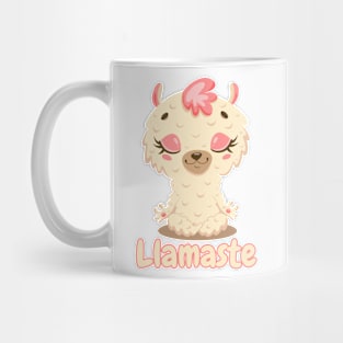 Llamaste Llama Namaste Yoga Llama Kawaii Cute Llama Mug